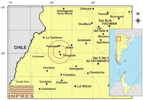 sismo en Tinogasta