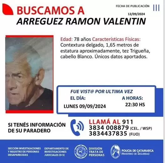 Buscan desesperadamente a un hombre de 78 aos