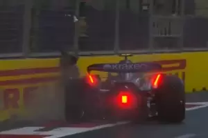 Franco Colapinto choc en su primera prctica en el GP de Azerbaiyn