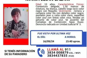 Buscan intensamente a una nia de 13 aos