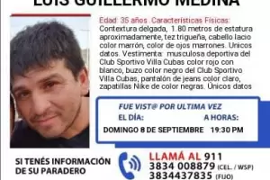 Intensa bsqueda de Luis Guillermo Medina