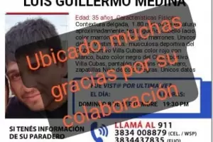 Tras una intensa bsqueda, encontraron a Luis Guillermo Medina