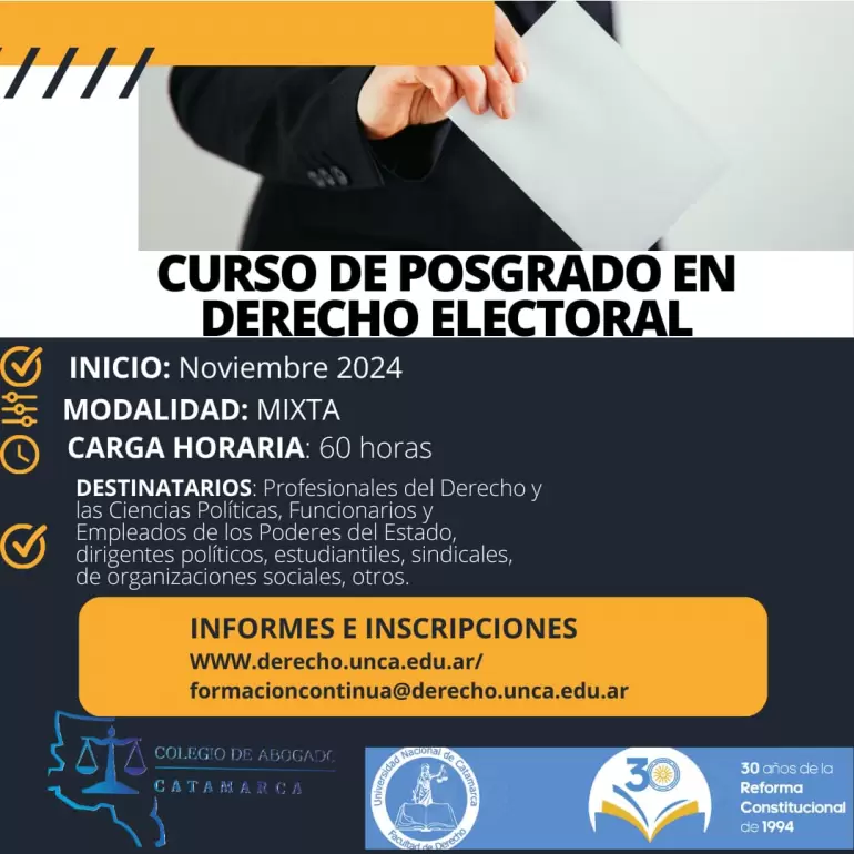 Curso de Posgrado en Derecho Electoral