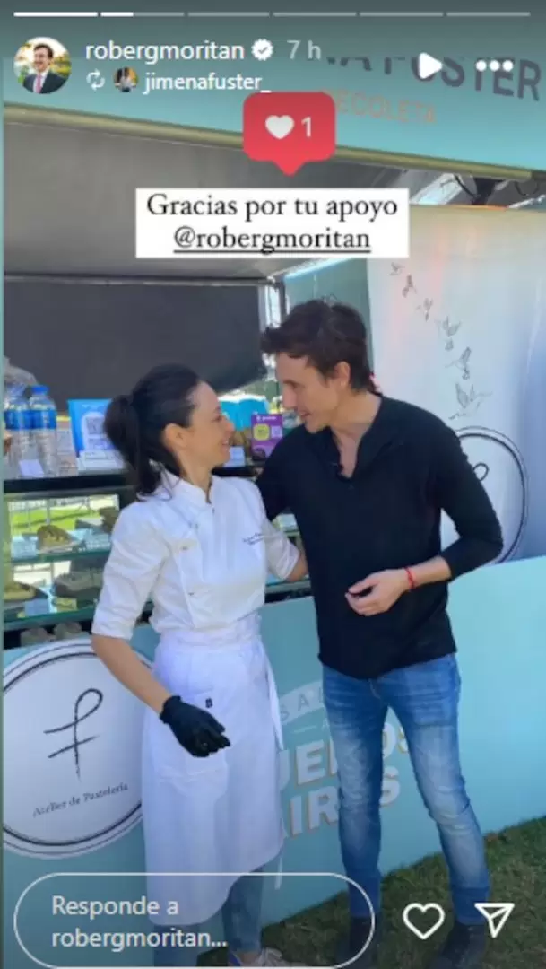 Roberto García Moritán estuvo en una feria gastronómica (Foto: captura Instagram/robergmoritan)