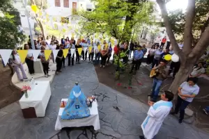 Emotivo recibimiento a la Virgen del Valle en Vialidad Provincial