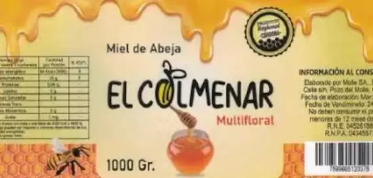 La miel se encontraba "falsamente rotulado"