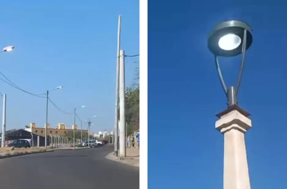 Vecinos reclaman que las luces del alumbrado pblico permanecen encendidas