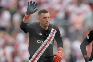 Franco Armani no atajar en River ante Platense