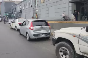 Choque en cadena frente a la Terminal