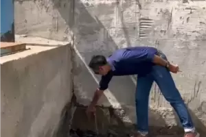 Aguas de Catamarca har "mantenimiento y reparacin" en la cisterna de Valle Chico