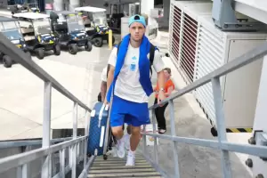 La Seleccin argentina lleg a Venezuela por el partido de las Eliminatorias