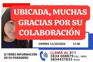 Encontraron a Evangelina Escobar, una adolescente que estuvo desaparecida