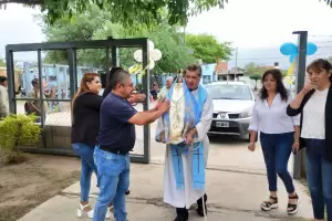La Virgen visita Juzgado de Faltas  y el Sindicato de Luz y Fuerza