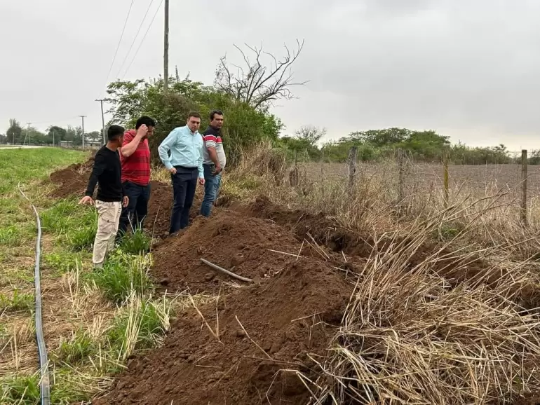 Avanza la obra de caera troncal de agua potable en San Nicols