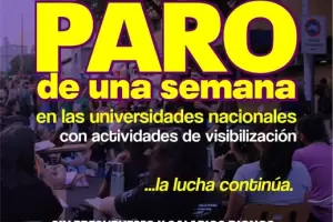 Arranca una semana completa de paro de los docentes universitarios