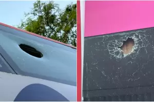 Hinchas de River atacaron con piedras a los micros de Atltico Mineiro