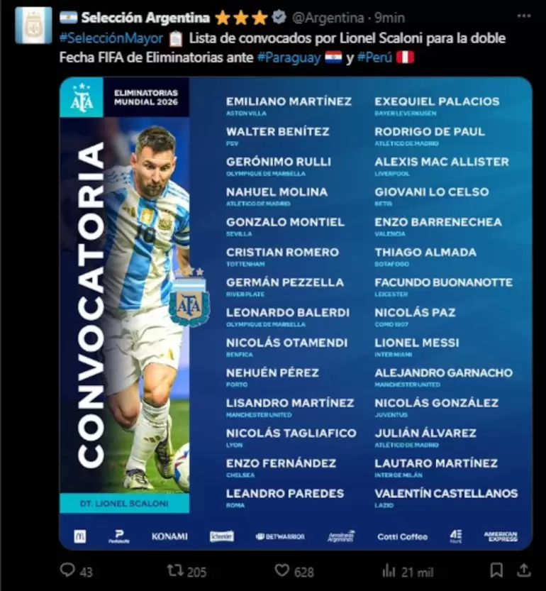 convocados seleccion