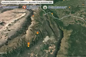 Alerta por cinco incendios forestales