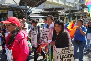 Las comunidades diaguitas marcharon a la Legislatura y criticaron a la Provincia