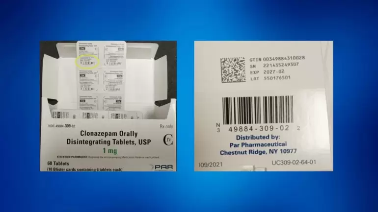 Clonazepam mal etiquetado, de acuerdo al informe de la FDA.