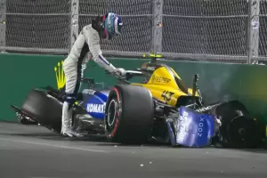 El comunicado de Williams sobre el estado de salud de Colapinto tras su choque en Las Vegas