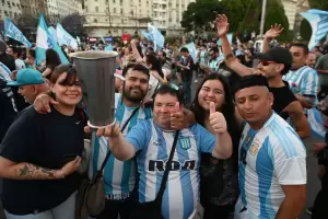 As festejaron los hinchas de Racing