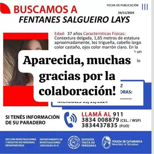 Aparecio Fentanes, una mujer que estuvo desaparecida