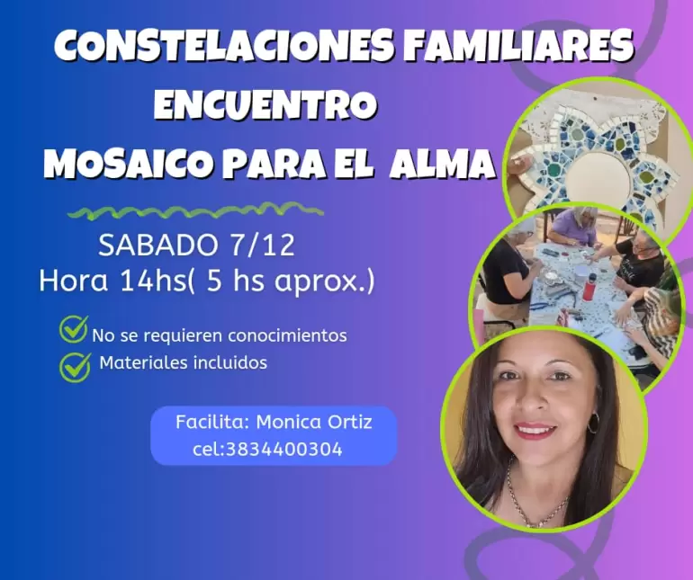 Realizan taller de mosaiquismo y constelaciones familiares