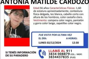 Buscan intensamente a una mujer de 56 aos