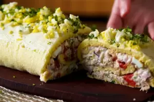 Cmo hacer pionono de atn?, receta navidea en 5 minutos