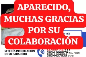 Apareci Thiago, el joven ausente desde el sbado