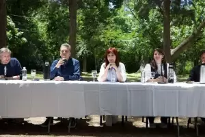 Cristina Kirchner, Sergio Massa y Axel Kicillof estn reunidos en Moreno