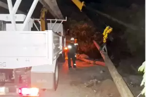 Rincn sin luz: EC SAPEM restableci el servicio tras la cada de postes