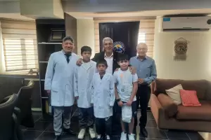 El Rector recibi a nios del Hogar Escuela y Barrio el Liberal