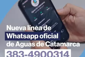 Nuevo Whatsapp para realizar consultas en Aguas de Catamarca