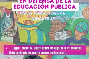 Inaugurarn el mural en defensa de la educacin pblica