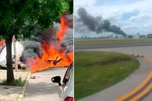 Un avin privado se estrell en el aeropuerto de San Fernando  y murieron dos tripulantes