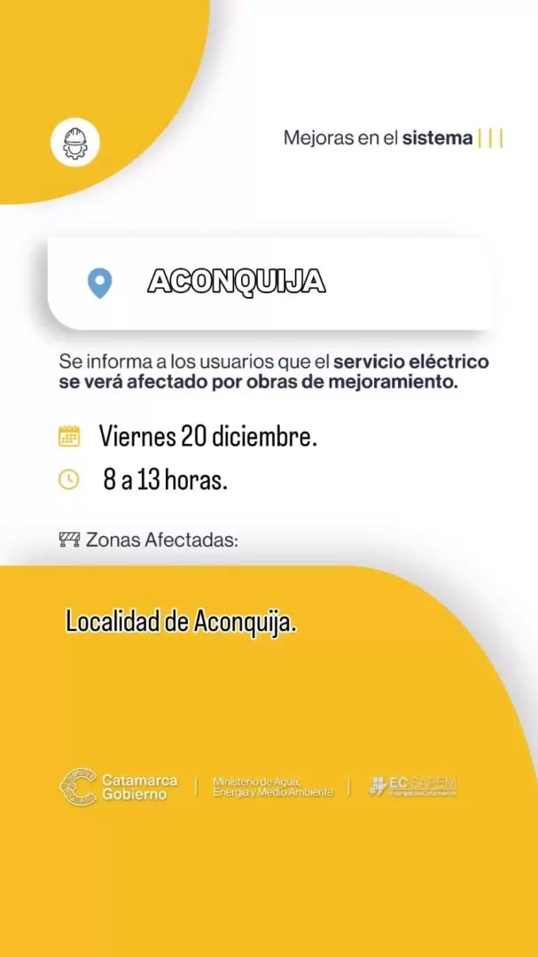 corte aconquija viernes