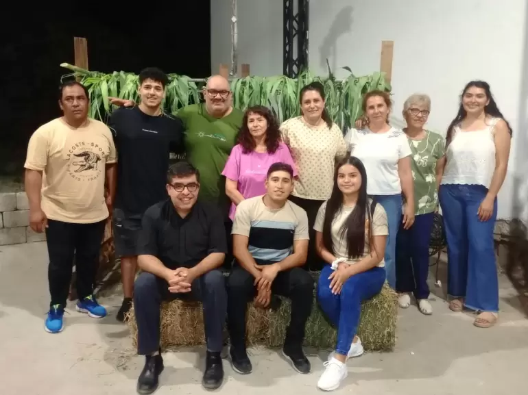Pesebre viviente en la parroquia Santa Ana y San Joaqun