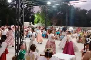 Pesebre viviente en la parroquia Santa Ana y San Joaqun