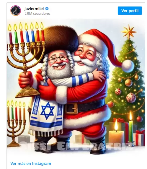 Saludo de navidad de Milei