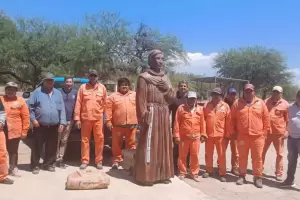 Jubileo 2025: Escultura de madera del Beato Esqui lleg al Suncho