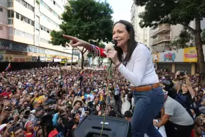 Corina Machado denunci el secuestro de 30 jvenes durante las protestas contra Maduro