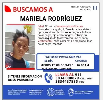 buscan a mariela