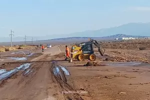 Tras las crecidas, Vialidad Nacional despeja la Ruta 60