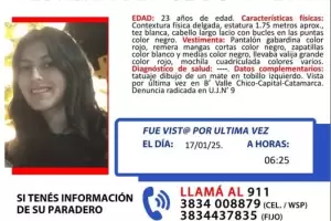 Buscan desesperadamente a una joven de 23 aos