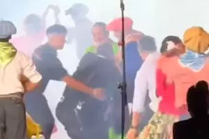 La tremenda cada del Chaqueo Palavecino en Jess Mara: es viral