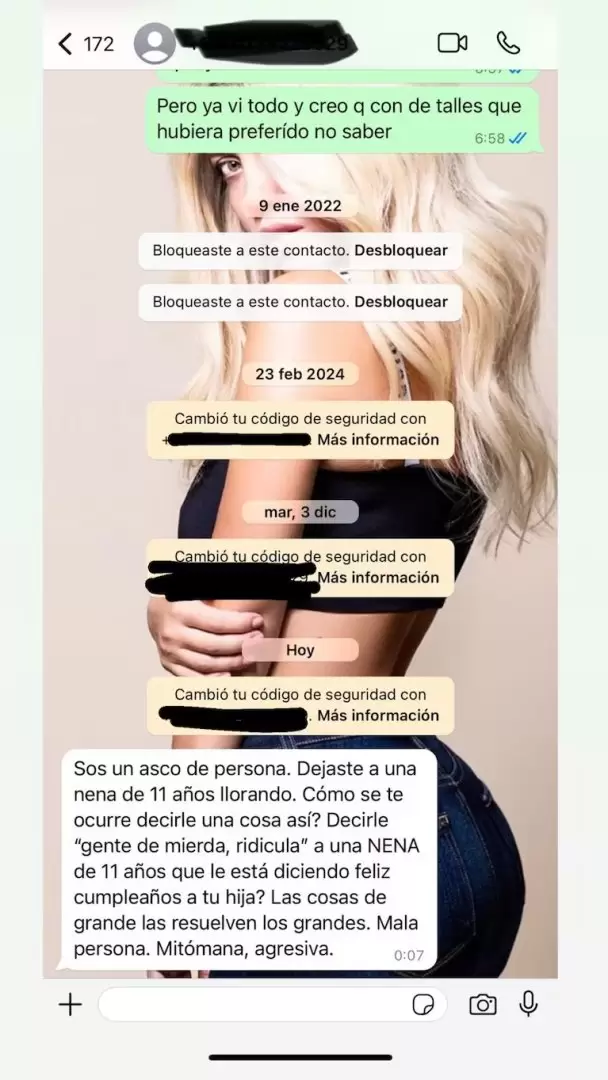 El pol�mico mensaje que la China Su�rez le habr�a enviado a Wanda Nara tras la discusi�n. (Foto: Instagram / @yanilatorre))
