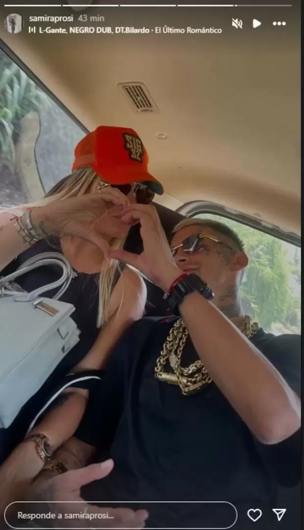 L-Gante y Wanda Nara se reconciliaron (Foto: captura Instagram/samiraprosi)