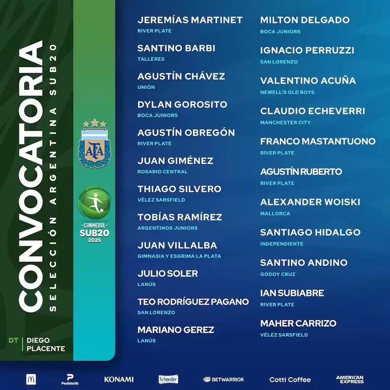seleccion argentina sub 20